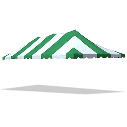 Party Tents Direct 20' x 40' Replacement Pole Tent Top, Green & White
