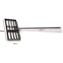 Aikimfuly Garden Lawn Level, Lawn Leveling Rake, with 43 Inch Handle, Heavy Duty Stainless Steel Large Capacity Lawn Leveling Tool Golf Equipment