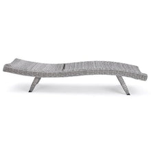 Christopher Knight Home Crete Outdoor Wicker Chaise Lounge Set of 4 Grey