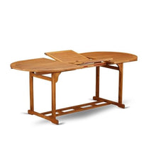 East West Furniture BBSTXNA Patio Dining Table Outdoor Oval Acacia Wood Table, 36x78 Inch, Natural Oil