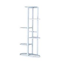 ZOCWJK Plant standPlant Stand 1 Piece Plant Shelves Iron Potted Flowers Plant Stand Rack Multiple Flower Pot Holder Shelf r Outdoor Planter Display Organizer Plant Shelf,White-6 pots