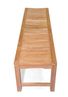 GOLDENTEAK 60-Inch Backless Teak Bench Golden Honey Brown