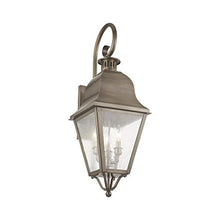 Livex Amwell 3 Light 32 Inch Outdoor Wall Lantern Bronze