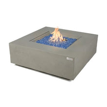 Capertee Concrete Fire Pit 40" x 40" Outdoor Patio Firepit Includes Fire Glass Modern Fire Pits & Outdoor Fireplaces for Garden, Deck, Indoor & Outdoor Heating