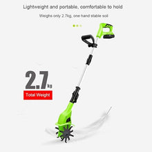 MekUk Garden Tiller & Cultivator Cordless Electric Tiller Cultivator, Garden Tiller, Adjustable Grip Length, Power Tillers for Digging, Weed Removal & for Garden Care Compacted Soils and Lawn Yard
