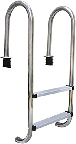 Etsuosy Inground Pool Ladder, 304 Stainless Steel, Silver, 2-Step with Anti-Skid Steps and Ergonomic Handrail, 440 lbs Load Capacity