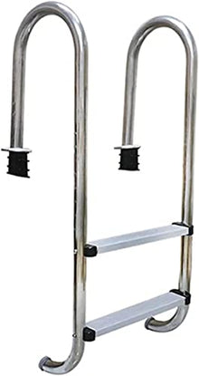 Etsuosy Inground Pool Ladder, 304 Stainless Steel, Silver, 2-Step with Anti-Skid Steps and Ergonomic Handrail, 440 lbs Load Capacity