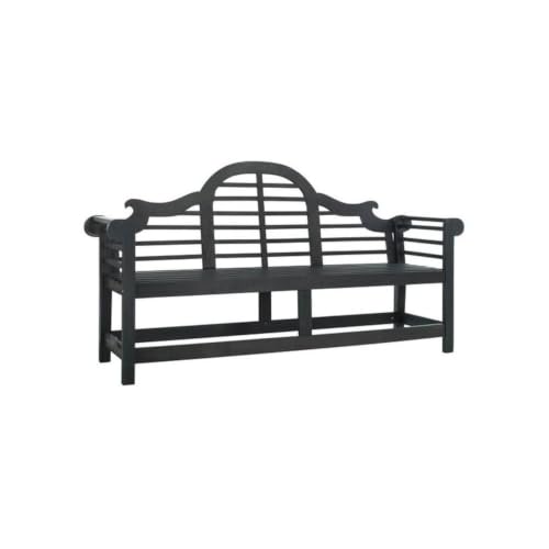 Starlight Canyon Home Brand Gray Acacia Bench with Galvanized Steel Frame, Outdoor Patio Seating, Durable, Weather-Resistant