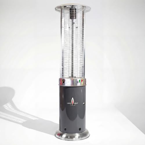 The OPUS LITE Inch Amalfi Studio Collection Patio Heater by Lava Heat Italia, Custom Powder-Coated Flame Tower, Designer 92-Inch Italian Outdoor Heater