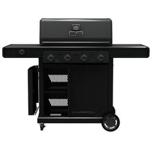 Charbroil Pro Series with Amplifire Infrared Technology 4-Burner Propane Gas Grill Cabinet with Side Burner, Black - 463281024
