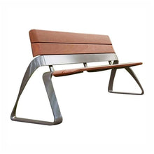 VHDY85KA Park Backbacked Courtyard Park Bench, Stainless Steel, Outdoor Leisure Chair on Porch Garden Pool Lawn Entryway(Large)