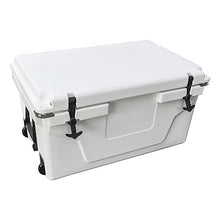 ZCBYBT 65 Quart Outdoor Ice Cooler Box Portable Insulated Ice Chest Box with Wheels for Beach, Drink, Beverage, Camping, Picnic, Fishing Holds Ice Up to 3 Days,White