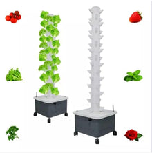 FLTRGO Hydroponic Grow Kit Indoor Garden Hydroponic Tower Growing Sytem 15 Layer 45 Plants Sites Vertical Hydroponic Tower with Pump and Movable Water Tank for Leafy Vegetables