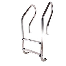 Swimming Pool Ladder Stainless Steel Swimming Pool Pedal with Non-Slip mat spa handrails Ladder with 2 ladders Without Embedded/Silver / 54cm (Silver 54cm)