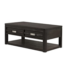 A and B Home AB-49955 25" H Rectangle Indoor Traditional Coffee Table, w/2 Large Drawers, Bottom Shelf, Natural Wood Finish, Brown
