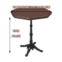 JOSOGO Mid Century Patio End Table,29.5in High Top Bar Table,Decorative Coffee Table, for 2-4 People (Round/Square)(C,80CM)