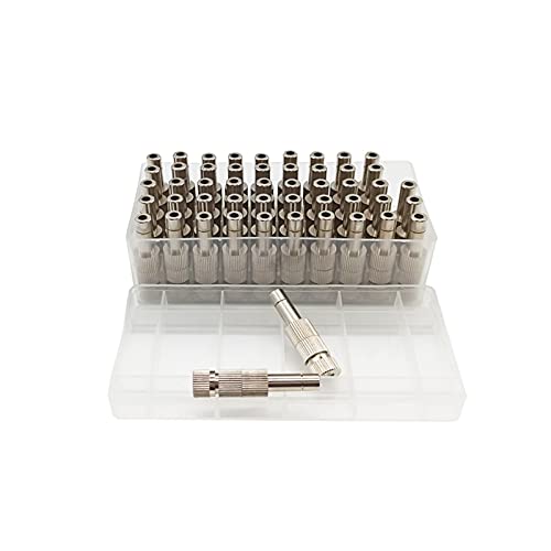 Gardening Irrigation Dripper 500pcs Mist Cooling Lock Nozzle with Filter 0.1-0.6mm (Color : 0.2mm Orifice)