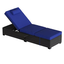 Patio Rattan Wicker Chaise Lounge Chair Set of 2,Pool Lounge Chairs