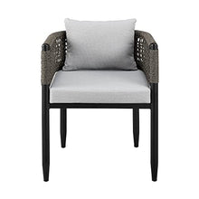 Armen Living Felicia Outdoor Patio Dining Chair Set of 2 Black