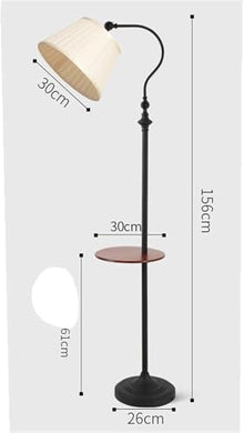 Floor Lamp，Floor Lamp for Living Room， Retro Vertical Table Lamp Sofa Coffee Table with Remote Standing Lamps for Living Room(Black)