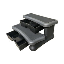 YUEWO Hot Tub Spa Steps with Storage Compartment Slip-Resistant Step for Any Hot Tub Shape and Size, Grey