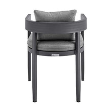 Armen Living Argiope Outdoor Patio Dining Chairs Set of 2 Dark Grey