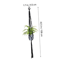 4 pcs Holders for Ceiling Rope Macrame Wall Outdoor Flower Garden Black W Decorations Decorative Hangers Bohemian Pot Holder Hanger Plant Planter Indoor Decor Planters Baskets (As Shownx4pcs