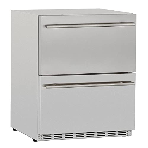 Summerset 24" 5.3c Deluxe Outdoor Rated 2-Drawer Refrigerator