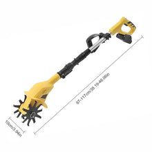 MiBoce Cordless Garden Rotavator, Retractable Handheld Rototillers, Telescopic Length 20cm, Working Width 10cm, Working Depth 17cm, for Garden, Vegetable Plots