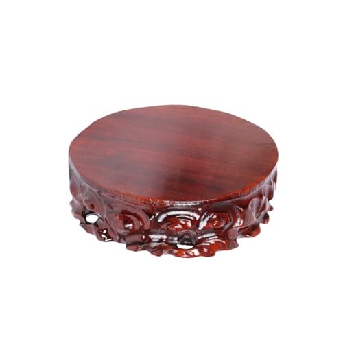 QUANGJN Pcs Plants Saucers Round Solid Wood Ornament Base Crafts Flower Bonsai Wooden Base Holder Plant Pot Saucers,