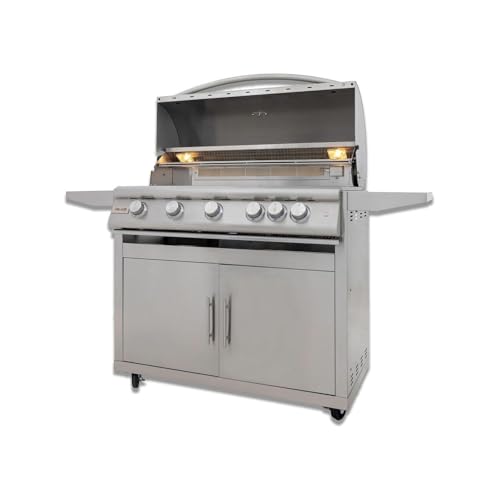 Blaze Premium LTE+ 40-Inch 5-Burner Natural Gas Grill W/Rear Infrared Burner & Lift-Assist Hood - BLZ-5LTE3-NG