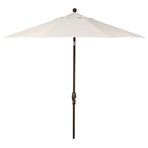 Treasure Garden 9ft Patio Umbrella - Outdoor Furniture Market Umbrella – Deluxe Auto-Tilt – Bronze Aluminum Frame (Sunbrella, Canvas)