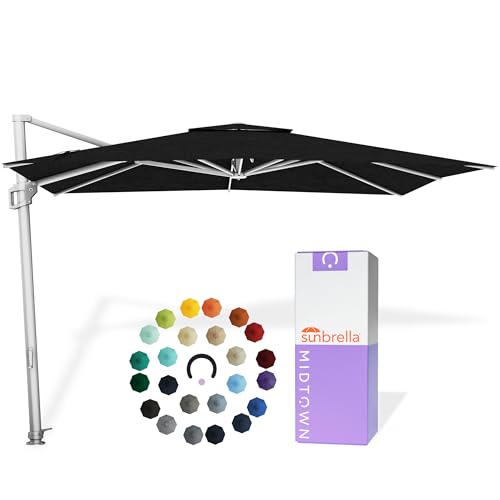 Midtown Umbrellas Grande Square - 9 x 9 Ft Cantilever Umbrella