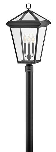 Hinkley Alford Place Large Post Top Lantern Die Cast Aluminum Museum Black