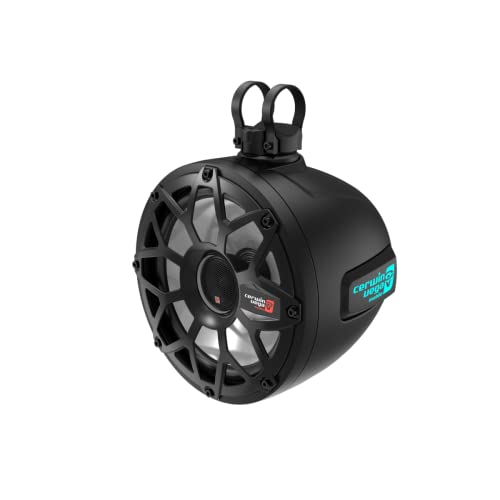 Cerwin Vega Mobile CV SH10F4B 10 Inch 300 Watts Marine Pod Speakers with LED Lighting Black Pair