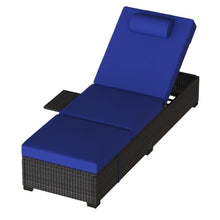Patio Rattan Wicker Chaise Lounge Chair Set of 2,Pool Lounge Chairs