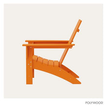 POLYWOOD Modern Adirondack Chair – All-Weather Outdoor Lawn Adirondack Chairs – HDPE, Fade-Resistant & Durable Outdoor Furniture – For Patio, Deck & Fire Pit Chairs – Tangerine
