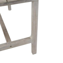Kosas Home Dawn Transitional Teak Wood Outdoor Counter Table in Matte Gray