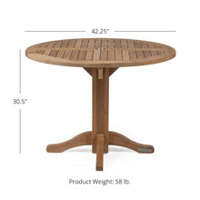 TITAN GREAT OUTDOORS Ash & Ember Grade A Teak 42" Round Dining Table, Bistro-Style Patio Furniture