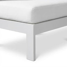 Outdoor Escape White Fabric Outdoor Patio Modular Sectional, Contemporary Design, Cushioned Seating, Easy Maintenance, Perfect for Outdoor Living Spaces