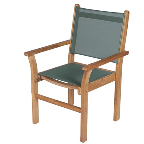 Royal Teak Collection CAPM Captiva Sling Stacking Chair, Moss