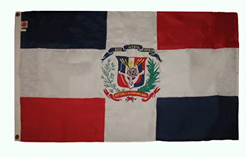 Fishi Outdoor Flag 3x5 Embroidered Dominican Republic Premium Nylon