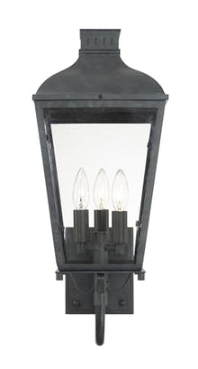 Crystorama Dumont 3 Light Outdoor Sconce Graphite