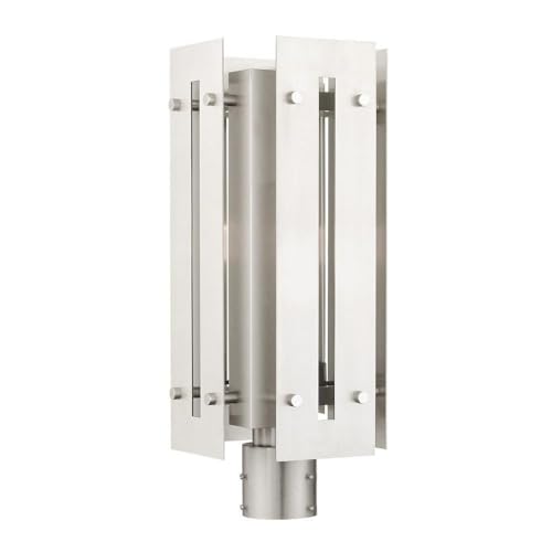 Livex Brushed Nickel Outdoor Post Top Lantern