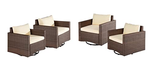 W Unlimited Set of 4 Glider Chair with Dark Brown Finish SW1841SGC-SET4