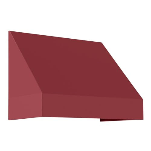 Awntech 3' New Yorker (40.5"-24"-42") Fixed Awning with Rigid Valance, Burgundy