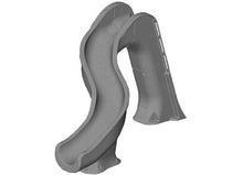 Global Pool Products RIP Tide Inground Swimming Pool Water Slide Deck Mounted Left Curve Turn Grey GPPSRT-Grey-L