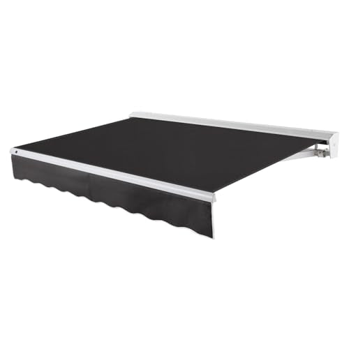 Awntech 8' Destin Left Motor (8' x 6.5') Retractable Patio Awning, Black