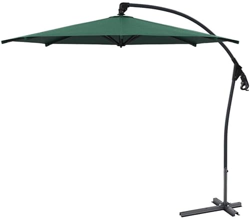 Parasol 3m Outdoor Umbrella Garden Umbrella Umbrella Market Outdoor Table Umbrella Patio Umbrella Push Button Terrace Umbrella Beach Umbrella (Dark Green 3m Iron)