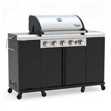 Brand-Man Propane Gas Grill Island Outdoor Kitchen & Storage Cabinets